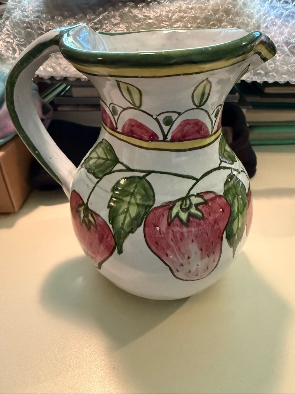 Hand painted Vase Portugal Regina And Numbered 190